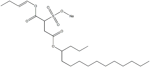 2-(Sodiosulfo)succinic acid 4-pentadecyl 1-(1-butenyl) ester Struktur