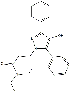 N,N-Diethyl-3-(4-hydroxy-3,5-diphenyl-1H-pyrazol-1-yl)propanamide Struktur