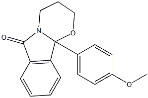 3,4-Dihydro-10b-(4-methoxyphenyl)-2H-[1,3]oxazino[2,3-a]isoindol-6(10bH)-one Struktur