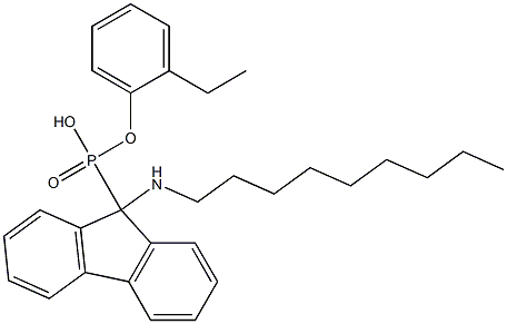 [9-(Nonylamino)-9H-fluoren-9-yl]phosphonic acid ethylphenyl ester Struktur