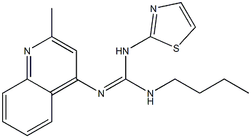 1-Butyl-2-(2-methyl-4-quinolyl)-3-(thiazol-2-yl)guanidine Struktur