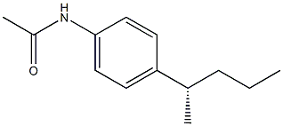 (+)-4'-[(S)-1-Methylbutyl]acetanilide Struktur