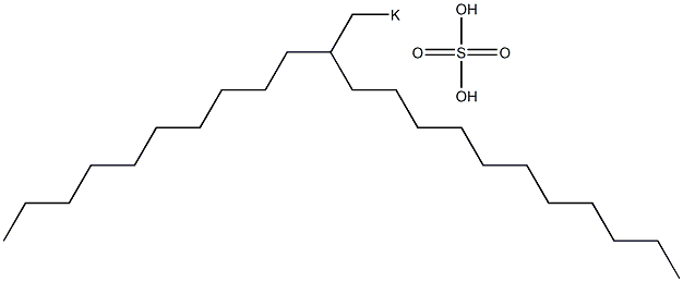 Sulfuric acid 2-decyltridecyl=potassium salt Struktur