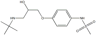 N-[4-[2-Hydroxy-3-tert-butylaminopropyloxy]phenyl]methanesulfonamide Struktur