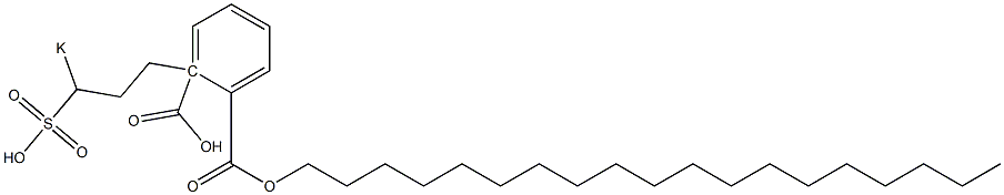 Phthalic acid 1-nonadecyl 2-(3-potassiosulfopropyl) ester Struktur