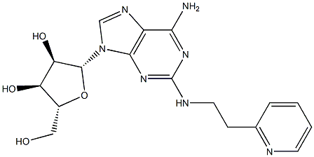 2-[2-(2-Pyridinyl)ethylamino]adenosine Struktur