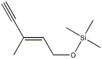 (E)-1-[(Trimethylsilyl)oxy]-3-methyl-2-penten-4-yne Struktur