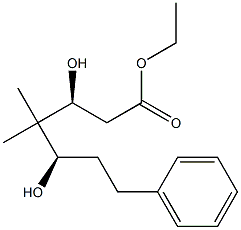 (3S,5R)-3,5-Dihydroxy-4,4-dimethyl-7-phenylheptanoic acid ethyl ester Struktur