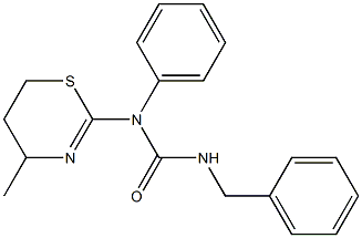 N'-Benzyl-N-phenyl-N-[(5,6-dihydro-4-methyl-4H-1,3-thiazin)-2-yl]urea Struktur