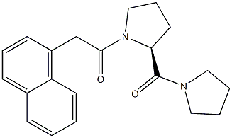 (2S)-2-[(Pyrrolidin-1-yl)carbonyl]-1-(1-naphthalenylmethyl)carbonylpyrrolidine Struktur