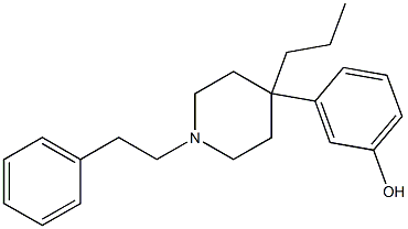 3-(1-Phenethyl-4-propylpiperidin-4-yl)phenol Struktur