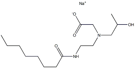 N-(2-Hydroxypropyl)-N-[2-(octanoylamino)ethyl]glycine sodium salt Struktur