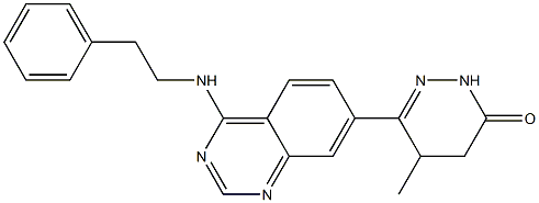 4,5-Dihydro-5-methyl-6-(4-phenethylaminoquinazolin-7-yl)pyridazin-3(2H)-one Struktur