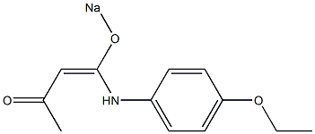 4-[(p-Ethoxyphenyl)amino]-4-sodiooxy-3-buten-2-one Struktur