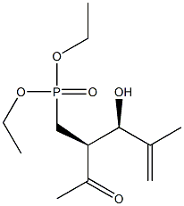 [(2S,3R)-2-Acetyl-3-hydroxy-4-methyl-4-pentenyl]phosphonic acid diethyl ester Struktur