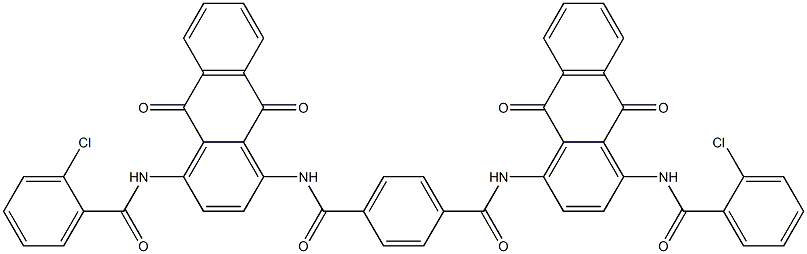 N,N'-Bis[4-(2-chlorobenzoylamino)-9,10-dihydro-9,10-dioxoanthracen-1-yl]-1,4-benzenedicarboxamide Struktur