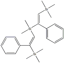 [1-Phenyl-2-(trimethylsilyl)ethenyl][2-phenyl-2-(trimethylsilyl)ethenyl]dimethylsilane Struktur