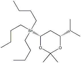 (4R,6R)-6-Isopropyl-2,2-dimethyl-4-(tributylstannyl)-1,3-dioxane Struktur