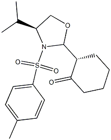 (2S)-2-[(2S,4S)-4-Isopropyl-3-(4-methylphenylsulfonyl)oxazolidin-2-yl]-1-cyclohexanone Struktur