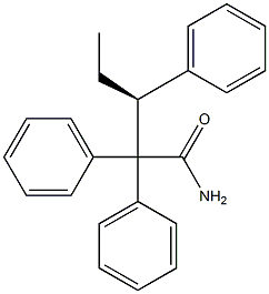 [S,(-)]-2,2,3-Triphenylvaleramide Struktur