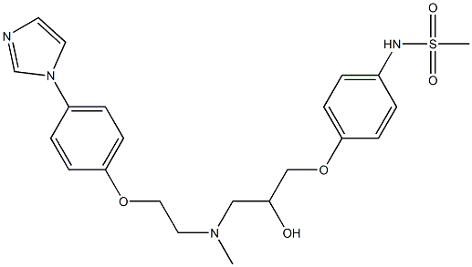 N-[4-[2-Hydroxy-3-[2-[4-(1H-imidazol-1-yl)phenoxy]methylethylamino]propyloxy]phenyl]methanesulfonamide Struktur