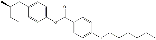 4-(Hexyloxy)benzoic acid 4-[(R)-2-methylbutyl]phenyl ester Struktur