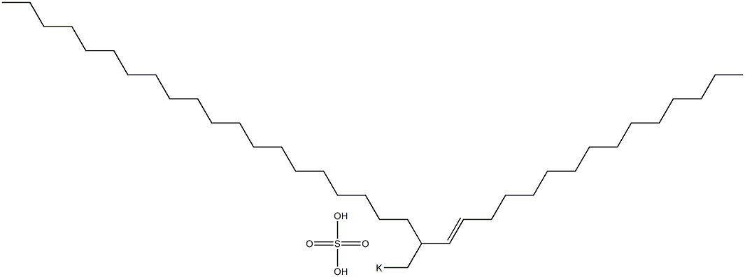 Sulfuric acid 2-(1-pentadecenyl)docosyl=potassium ester salt Struktur