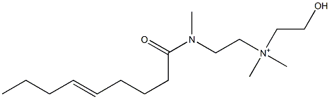 2-[N-(5-Nonenoyl)-N-methylamino]-N-(2-hydroxyethyl)-N,N-dimethylethanaminium Struktur