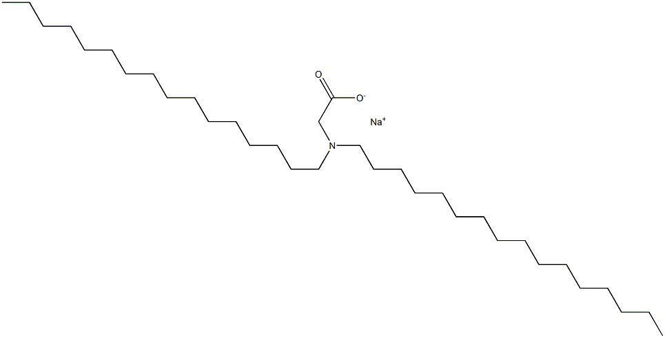 N,N-Dihexadecylglycine sodium salt Struktur