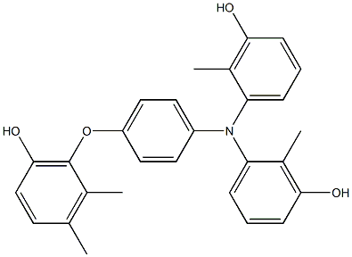 N,N-Bis(3-hydroxy-2-methylphenyl)-4-(6-hydroxy-2,3-dimethylphenoxy)benzenamine Struktur