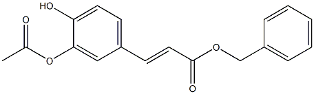 (E)-3-(3-Acetyloxy-4-hydroxyphenyl)propenoic acid benzyl ester Struktur