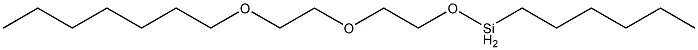 Hexyl[2-[2-(heptyloxy)ethoxy]ethoxy]silane Struktur