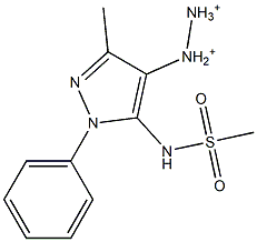 N-[1-Phenyl-3-methyl-4-diazonio-1H-pyrazol-5-yl]methanesulfonamide Struktur