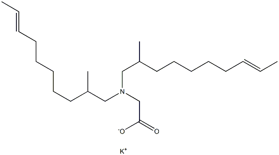 N,N-Bis(2-methyl-8-decenyl)aminoacetic acid potassium salt Struktur