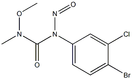 1-(4-Bromo-3-chlorophenyl)-3-methoxy-3-methyl-1-nitrosourea Struktur