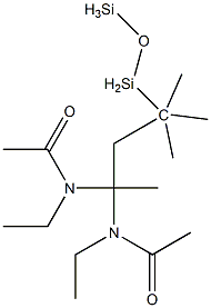 1,1-Bis(N-ethylacetylamino)-1,3,3,3-tetramethylpropanedisiloxane Struktur