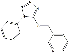 5-(3-Pyridinylmethylthio)-1-phenyl-1H-tetrazole Struktur