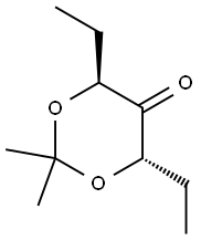 (4S,6S)-2,2-Dimethyl-4,6-diethyl-1,3-dioxan-5-one Struktur