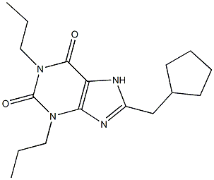 8-Cyclopentylmethyl-1,3-dipropylxanthine Struktur