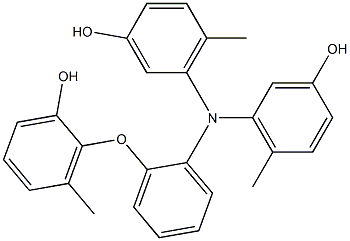 N,N-Bis(3-hydroxy-6-methylphenyl)-2-(2-hydroxy-6-methylphenoxy)benzenamine Struktur