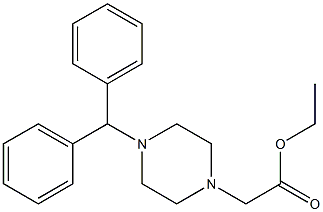 4-(Diphenylmethyl)piperazine-1-acetic acid ethyl ester Struktur