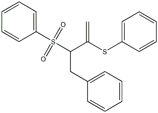 2-Phenylthio-3-phenylsulfonyl-4-phenyl-1-butene Struktur