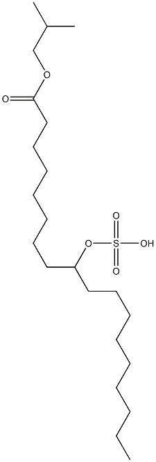 9-(Sulfooxy)octadecanoic acid 1-(2-methylpropyl) ester Struktur