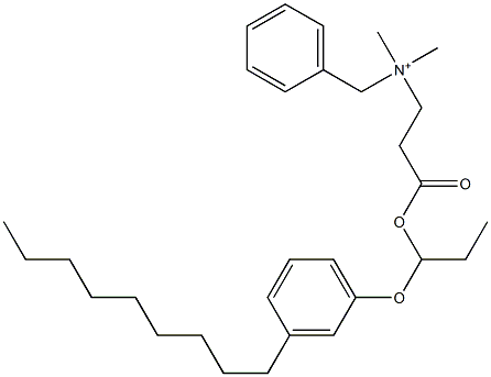 N,N-Dimethyl-N-benzyl-N-[2-[[1-(3-nonylphenyloxy)propyl]oxycarbonyl]ethyl]aminium Struktur