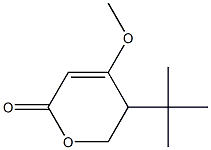 5,6-Dihydro-5-tert-butyl-4-methoxy-2H-pyran-2-one Struktur