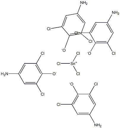 Trichlorotin(IV)4-amino-2,6-dichlorophenolate Struktur