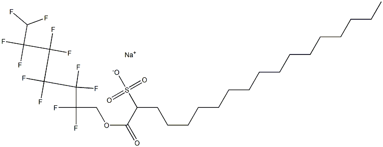 1-(2,2,3,3,4,4,5,5,6,6,7,7-Dodecafluoroheptyloxycarbonyl)heptadecane-1-sulfonic acid sodium salt Struktur