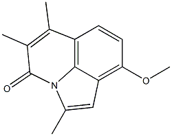 2,5,6-Trimethyl-9-methoxy-4H-pyrrolo[3,2,1-ij]quinolin-4-one Struktur