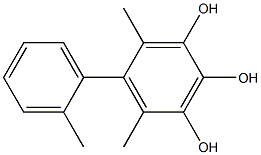 4,6-Dimethyl-5-(2-methylphenyl)benzene-1,2,3-triol Struktur