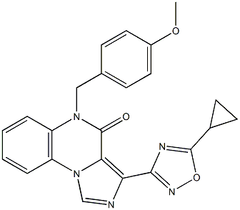 3-(5-Cyclopropyl-1,2,4-oxadiazol-3-yl)-5-(4-methoxybenzyl)imidazo[1,5-a]quinoxalin-4(5H)-one Struktur